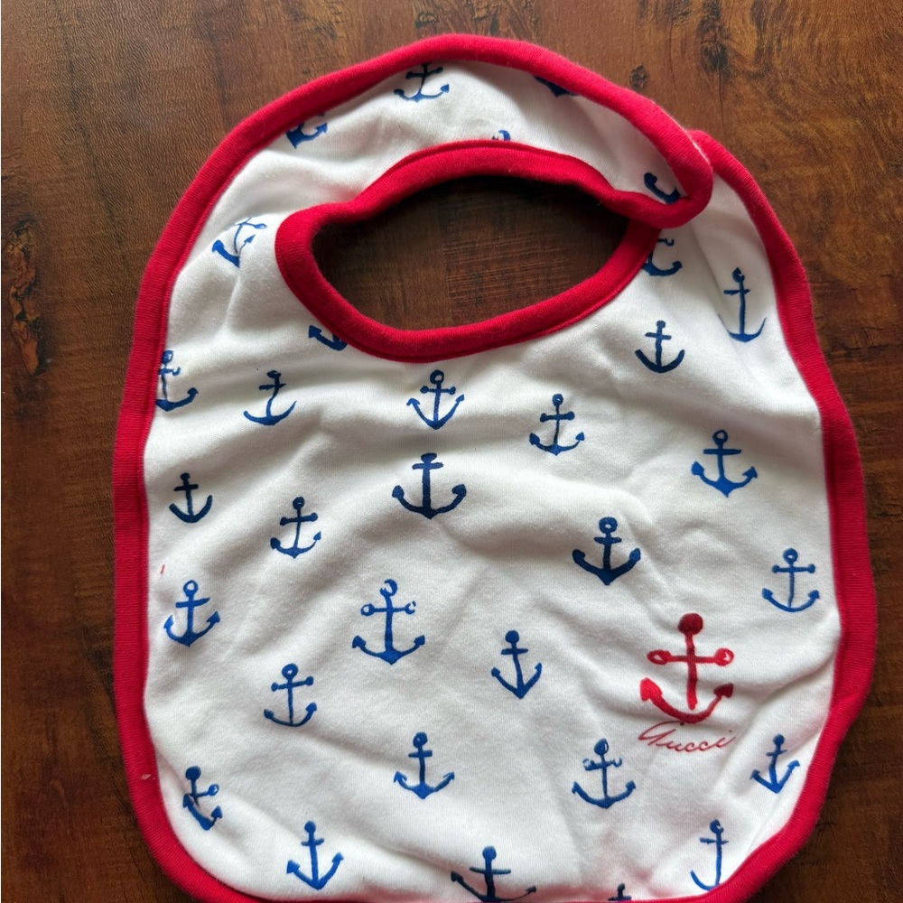 Gucci Red and Blue Nautical Bib